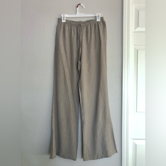 Zara Pants - NWOT Zara Beige Wide-Leg Pants